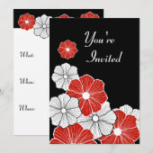 Hawaïaanse Retro Uitnodigingen (Voorkant / Achterkant)