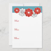 Hawaïaanse Retro Uitnodigingen (Achterkant)