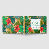 Hawaïaanse rode Hibiscus Luau bruid & bruidegom In Gastenboek (Volledig)