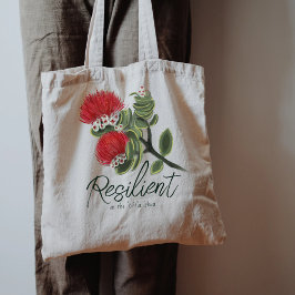 Hawaiaanse Rode Lehua Bloem Aquarel Weerbaarheid Tote Bag