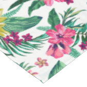 Hawaïaanse roze en gele bloemen tafelkleed (Gekanteld)