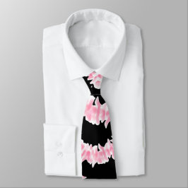 Hawaïaanse Roze Plumeria Lei Elegante Bloemen Stropdas