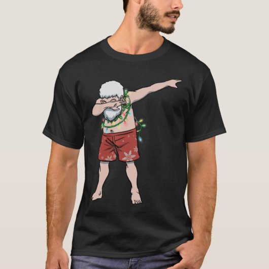Hawaïaanse santa dab dance Mele Kalikimaka christm T-shirt (Voorkant)