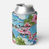 Hawaïaanse scènes (aanpasbaar) blikjeskoeler (Blikje Voorkant)