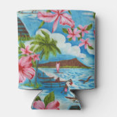 Hawaïaanse Scènes met Monogram Blikjeskoeler (Achterkant)