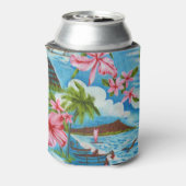 Hawaïaanse Scènes met Monogram Blikjeskoeler (Blikje Achterkant)