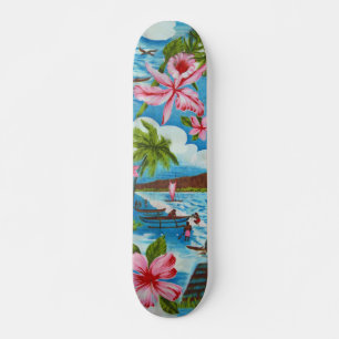 Hawaïaanse scènes persoonlijk skateboard