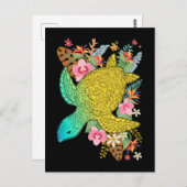 Hawaiaanse Schildpad Liefhebber Hawaii Kleurrijke  Briefkaart (Voorkant / Achterkant)