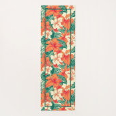 Hawaïaanse sfeer kleurrijke tropische bloemen yogamat (Achterkant)
