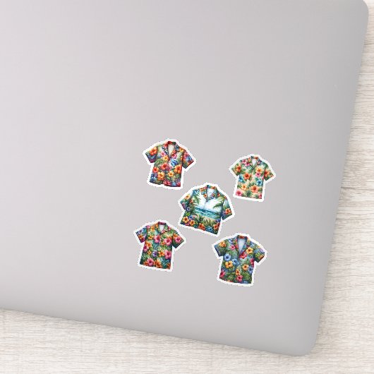 Hawaiaanse shirts zomer mode sticker (Detail)