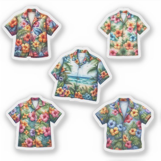 Hawaiaanse shirts zomer mode sticker (Voorkant)