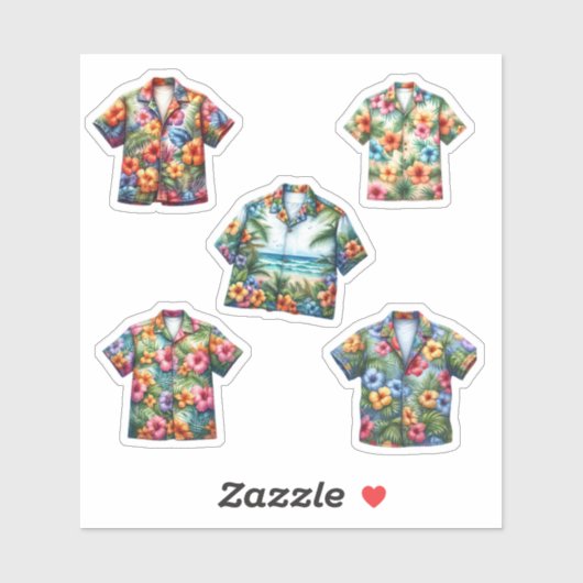 Hawaiaanse shirts zomer mode sticker (Vel)