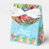 Hawaïaanse splash zomer zwembad verjaardag bash bedankdoosjes (Voorkant Zijde)