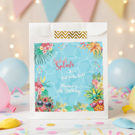 Hawaïaanse splash zomer zwembad verjaardag bash bedankzakje