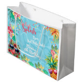 Hawaïaanse splash zomer zwembad verjaardag bash groot cadeauzakje (Voorkant Gekanteld)