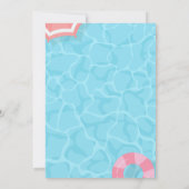 Hawaïaanse splash zomer zwembad verjaardag bash kaart (Achterkant)