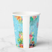 Hawaïaanse splash zomer zwembad verjaardag bash papieren bekers (Rechts)