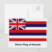 Hawaiaanse staatsvlag briefkaart (Voorkant / Achterkant)