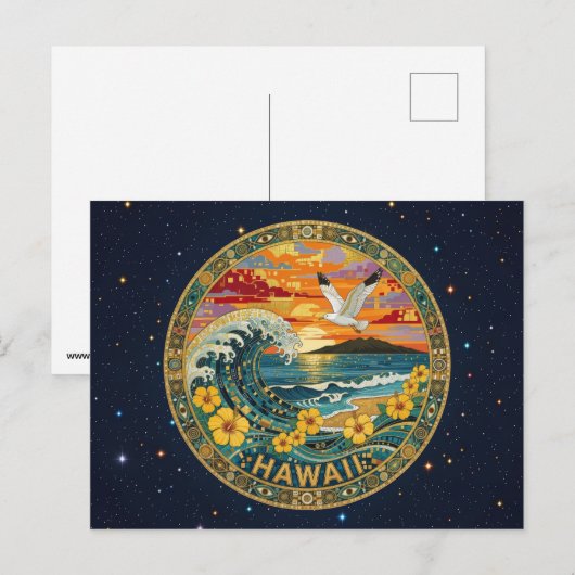 Hawaiaanse staatsymbolen van de VS Briefkaart (Voorkant / Achterkant)