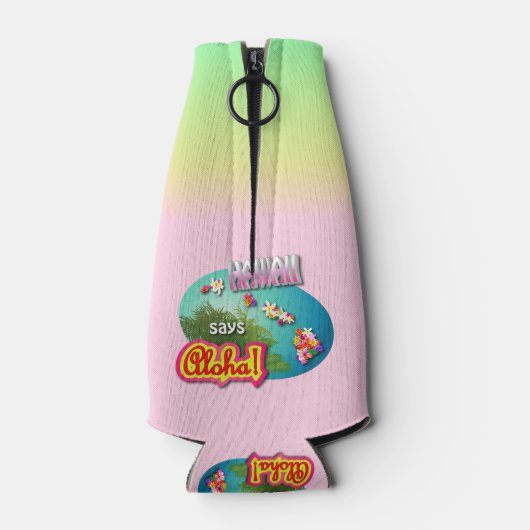 Hawaïaanse stijl flesjeskoeler (Achterkant)