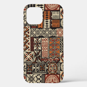 Hawaiaanse stijl tapa tribale stof abstracte patch iPhone 12 hoesje
