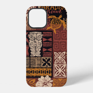 Hawaiaanse stijl tribale motief stof patchwork abs iPhone 12 hoesje