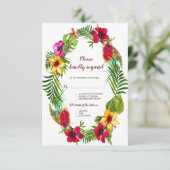 Hawaiaanse Stralende Tropische Bloemenkrans RSVP (Staand voorkant)