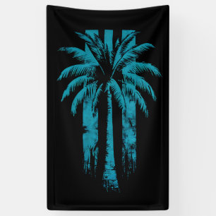 Hawaiaanse strand zomer tropische vakantie palmboo spandoek