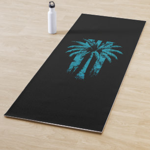 Hawaiaanse strand zomer tropische vakantie palmboo yogamat