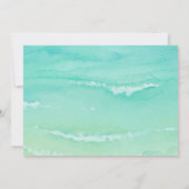 Hawaïaanse stranden meisje 2e verjaardag partij kaart (Achterkant)