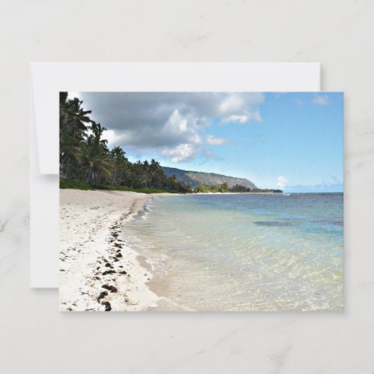 Hawaiaanse stranduitnodiging kaart (Voorkant)