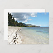 Hawaiaanse stranduitnodiging kaart (Voorkant / Achterkant)