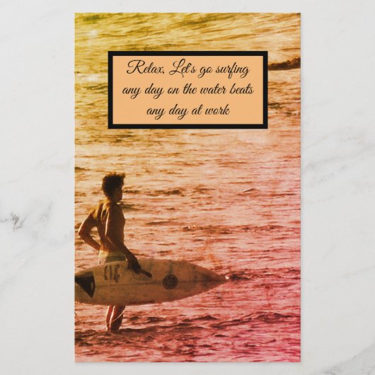 Hawaiaanse surfer briefpapier (Voorkant)