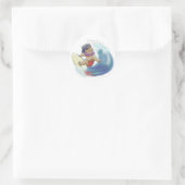 Hawaïaanse surfer ronde sticker (Tas)