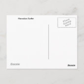 Hawaiaanse surfers duiken erin briefkaart (Achterkant)