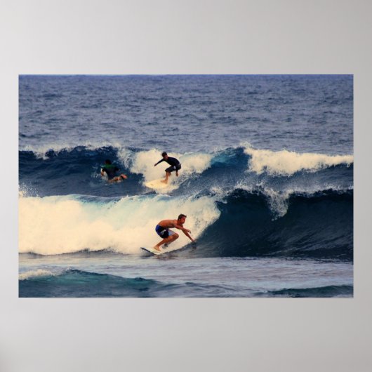 Hawaiaanse Surfers Print (Voorkant)