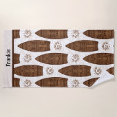 Hawaiaanse surferstrandhanddoek strandlaken (Voorkant)