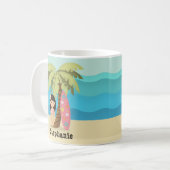 Hawaiaanse Surfmeisje Koffiemok (Voorkant links)
