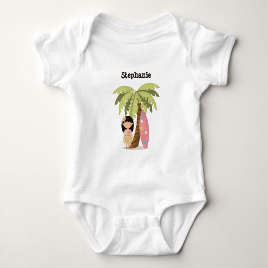 Hawaiaanse Surfmeisje Romper (Voorkant)