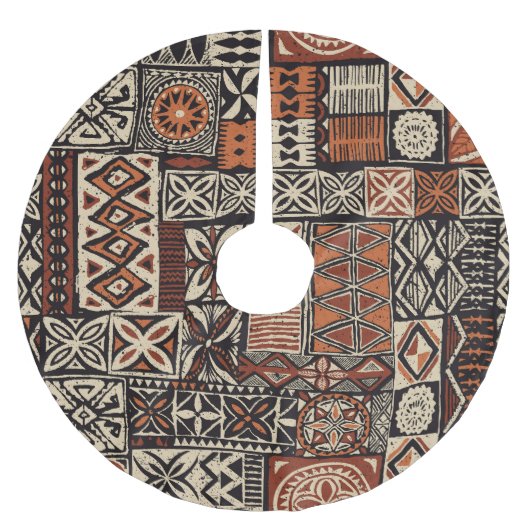 Hawaïaanse tapa: Tribale lappendeken Kerstboom Rok (Voorkant)