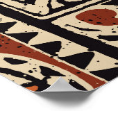 Hawaïaanse tapa: Tribale lappendeken Poster (Hoek)