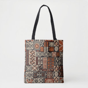 Hawaïaanse tapa: Tribale lappendeken Tote Bag