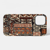Hawaiaanse Tapa: Tribale Patchwork iPhone Hoesje (Achterkant horizontaal)