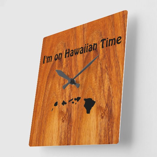 Hawaïaanse tijd vierkante klok (Hoek)