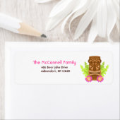 HAWAÏAANSE TIKI LUAU ADRESETIKETTEN ETIKET (Insitu)