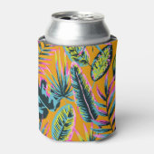 Hawaïaanse tropische bladeren en Planten printpatr Blikjeskoeler (Blikje Voorkant)