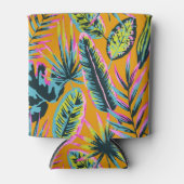 Hawaïaanse tropische bladeren en Planten printpatr Blikjeskoeler (Voorkant)