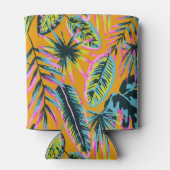 Hawaïaanse tropische bladeren en Planten printpatr Blikjeskoeler (Achterkant)