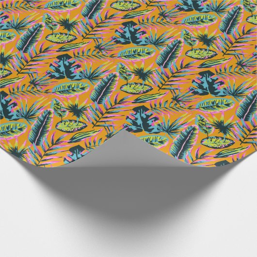 Hawaïaanse tropische bladeren en Planten printpatr Cadeaupapier (Hoek)