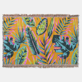 Hawaïaanse tropische bladeren en Planten printpatr Deken